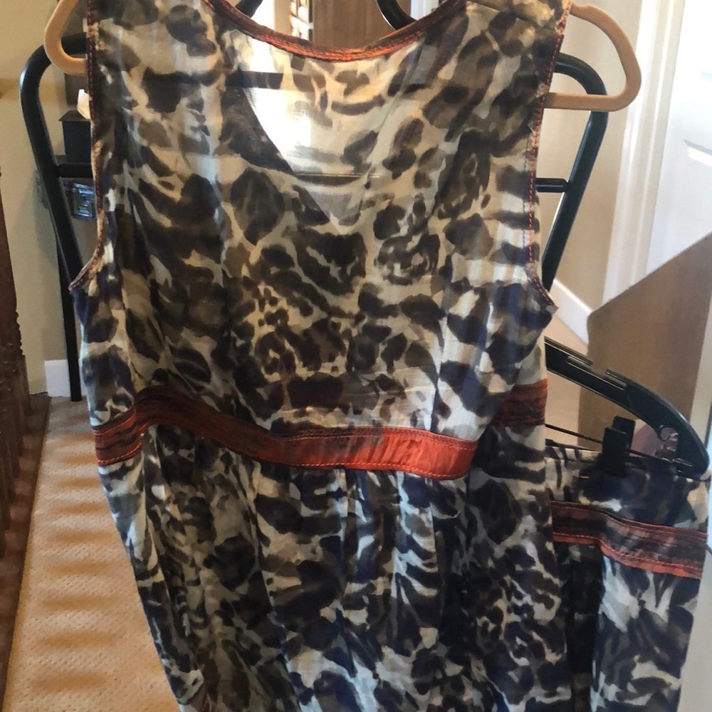 Marc Aurel Sleeveless Leopard Print 2 Pc Skirt Set - image 2